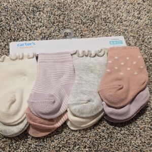 Carter's Cozy Socks 6-Pack - Cream, Pink, Gray